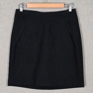Mexx Womens Black Wool Blend Mini Skirt Professional Office Wear Size 4